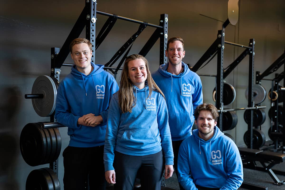 Teamfoto met personeelsleden Goldcoast Fysio in Woerden